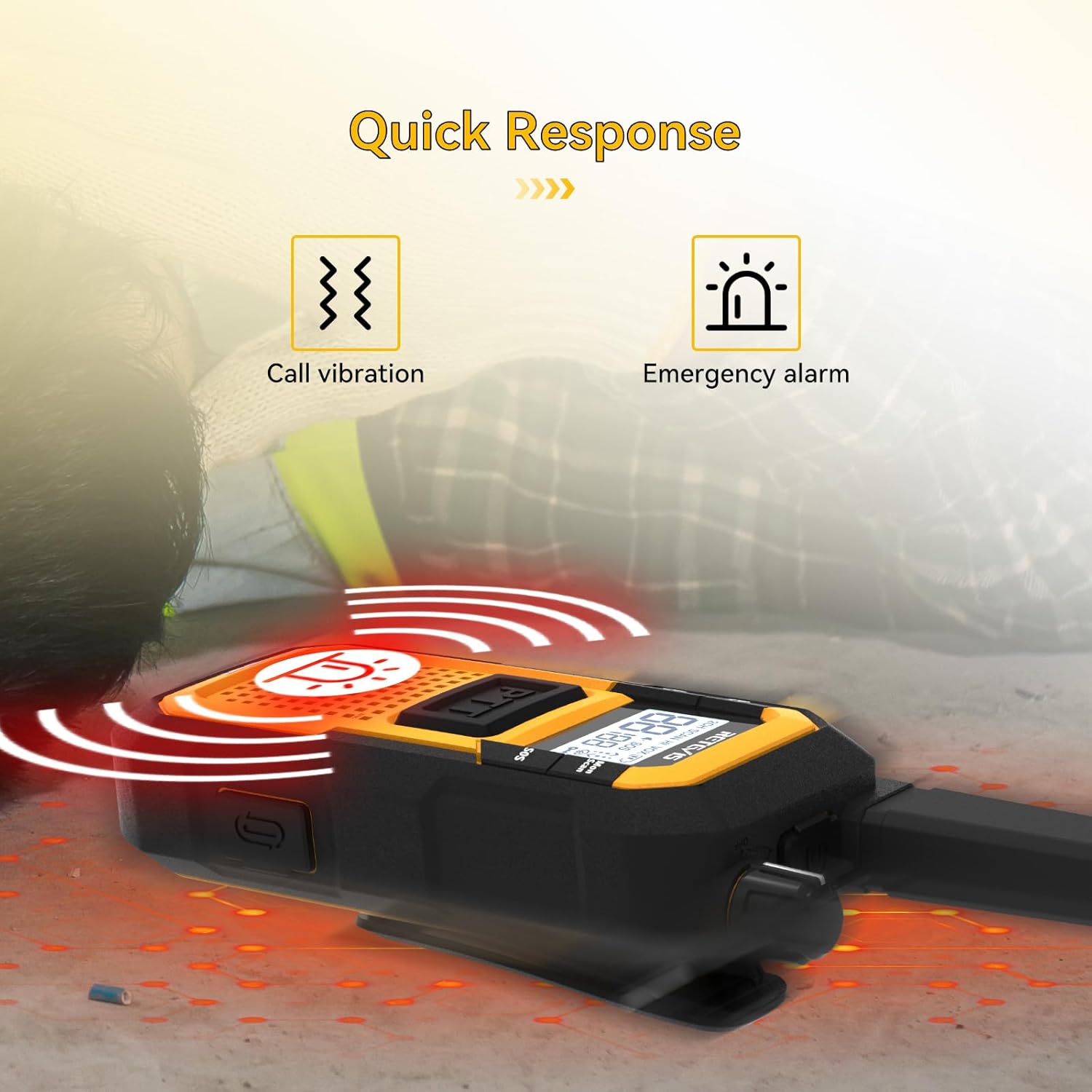 Retevis RB48 Heavy Duty IP67 Waterproof-Walkie Talkies,Covers up to 300,000 Square Foot-Business 2 Way Radios for Manufacturing Warehouse Construction Jobsite-Radios and 6-Way-Charger Bundle (20 Pack)