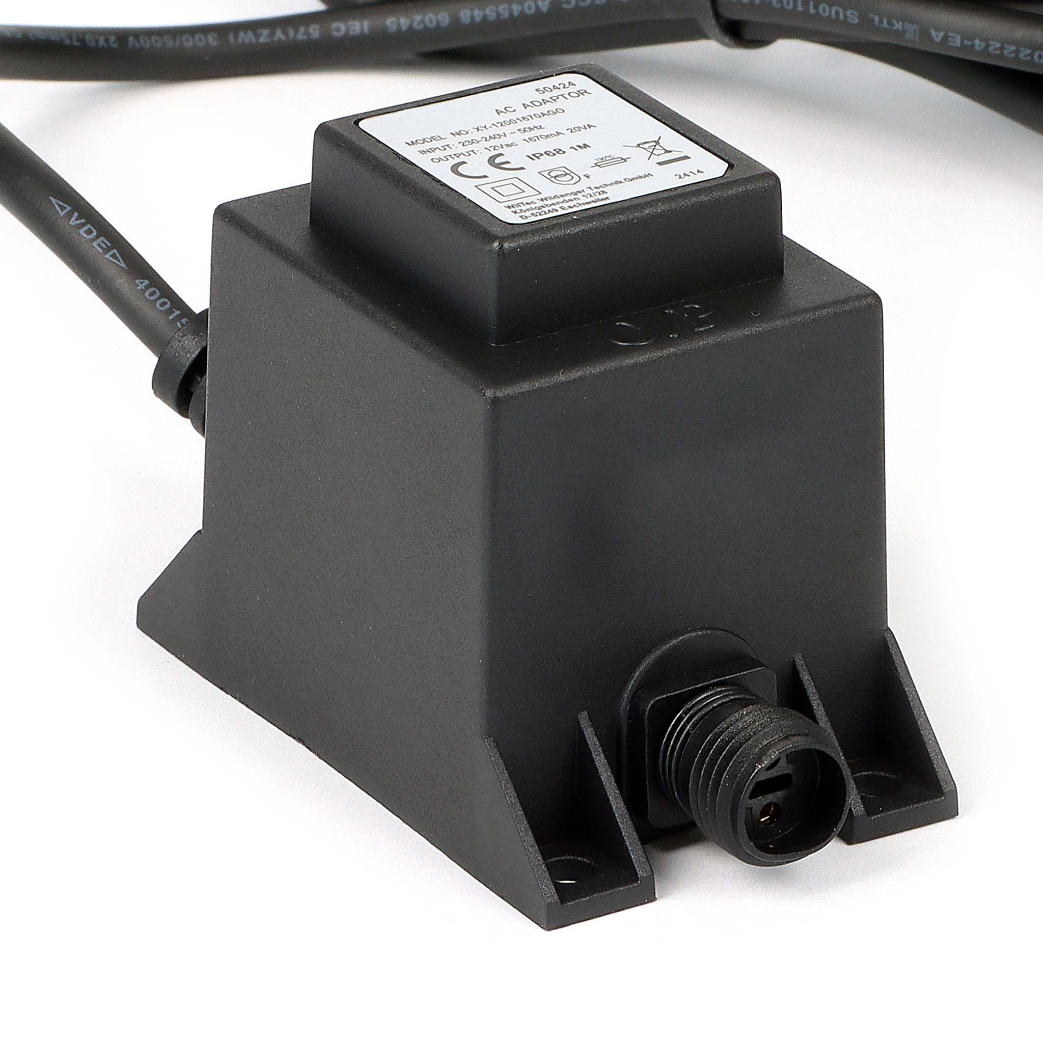 Jebao JBA48V-12-1670U Zasilacz sieciowy dwupinowy IP68 12V 1670mA 20VA AC/AC