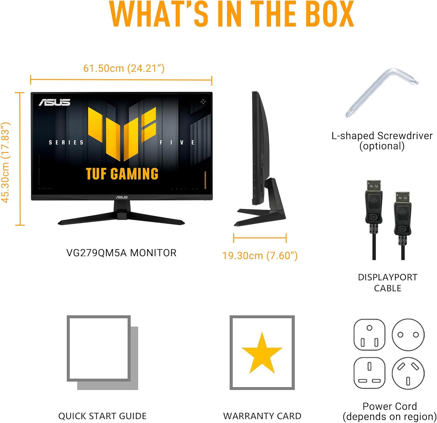 ASUS Tuf Gaming Vg279Qm5A Computer Monitor 68.6 Cm (27") 1920 X, W129270161 (Monitor 68.6 Cm (27) 1920 X 1080 Pixels Full Hd LCD Black)