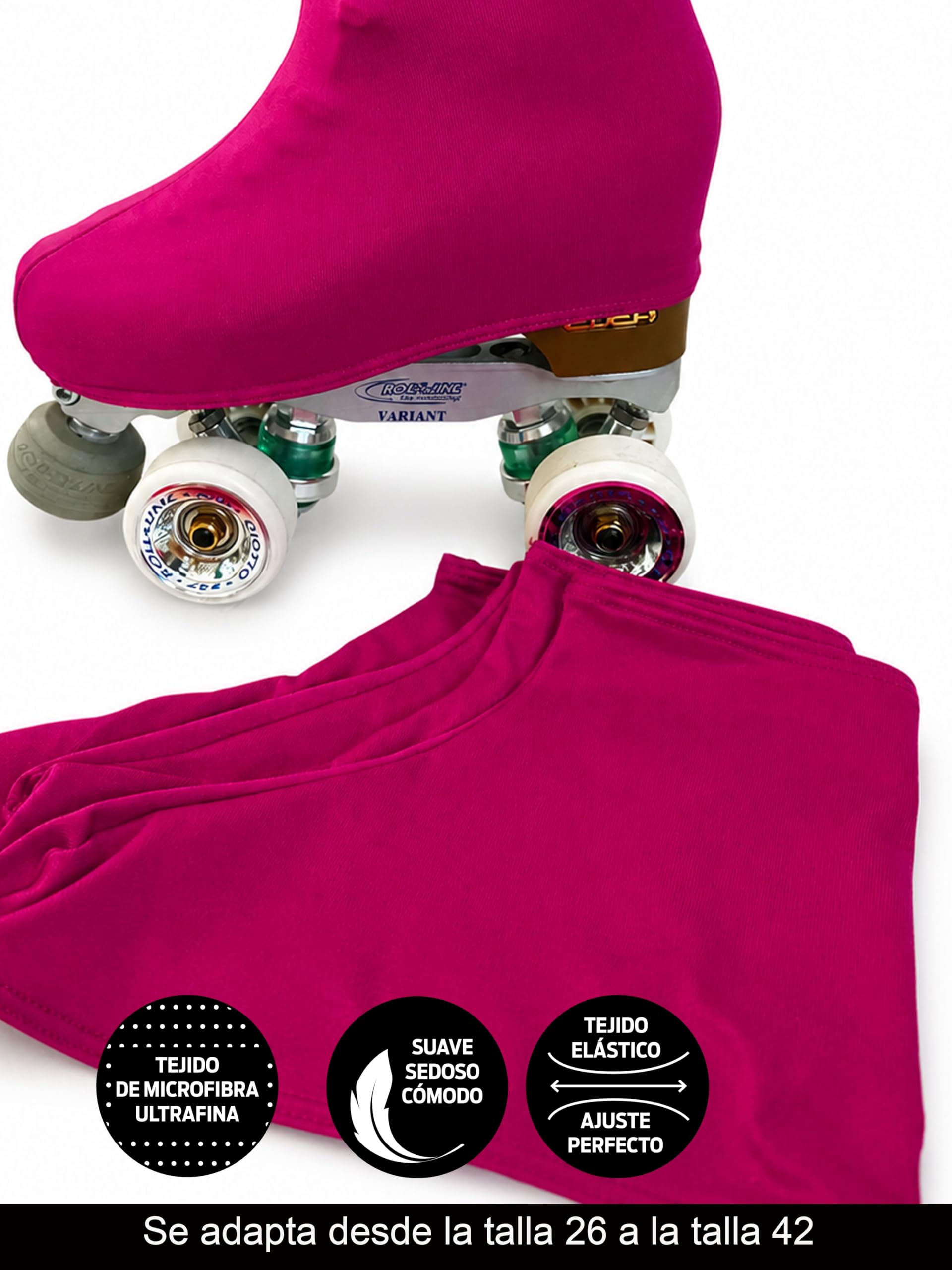 CRL Genérico Cubre patín para niña y Mujer, Funda PatinSkate, Professional Skating, Patinaje Hielo,artístico o en línea. 180 Densidad. Talla Universal Adulto y niños. Color Fucsia