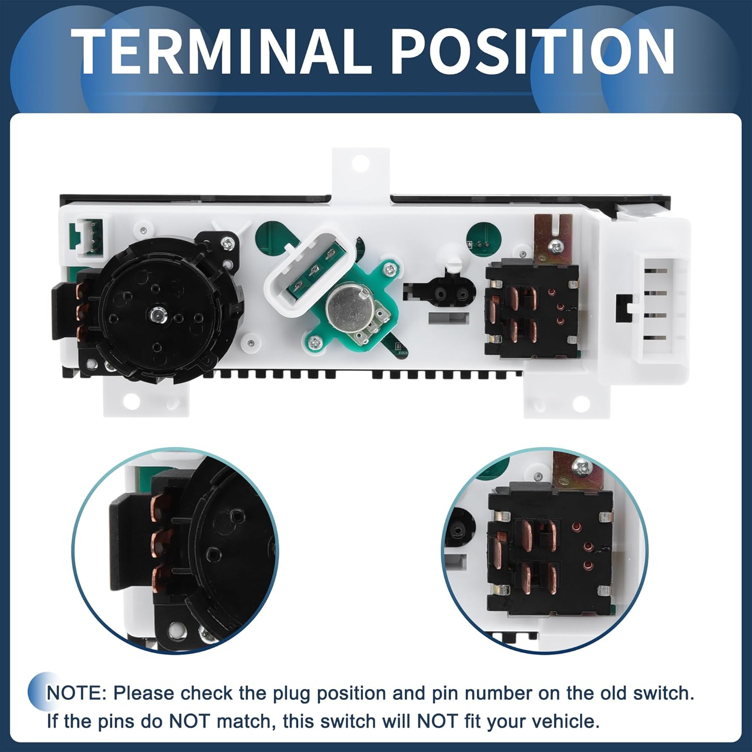 No.55055459AA Climate Control Module for Dodge for Ram 1998-2003 Heater A/C Climate Control Panel Black