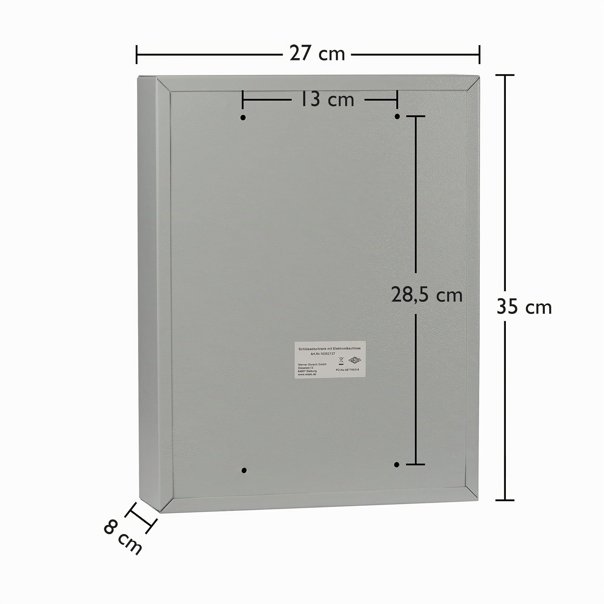 Wedo 10262137 Armoire à clés pour 21 clés avec fermeture à code + 2 clés