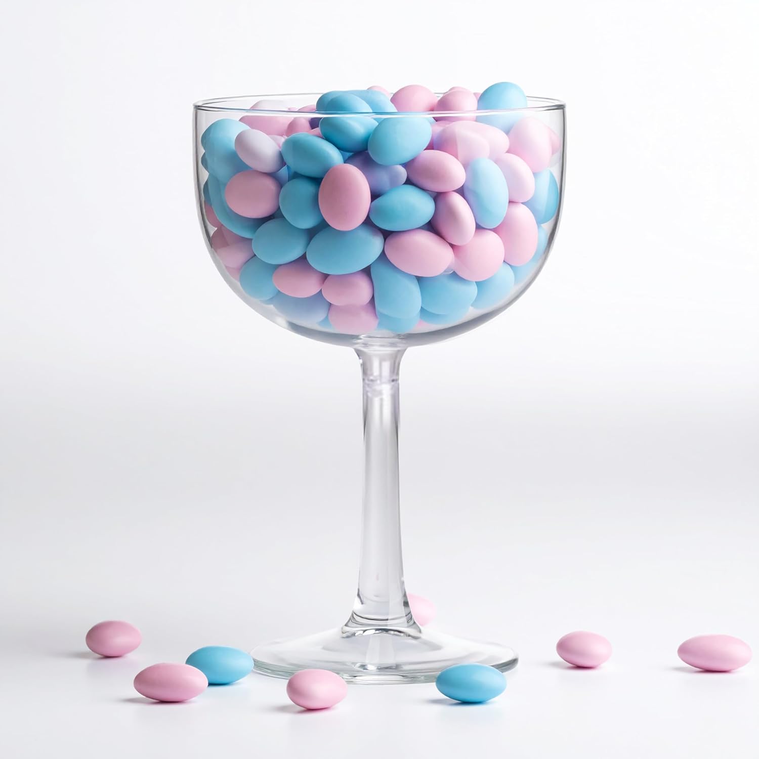 Clear Goblet for Confectionery, Giant Glass, Maxi Centerpiece for Sweets, Chocolates, Confectionery Boxes - Diameter 16cm x Height 24cm