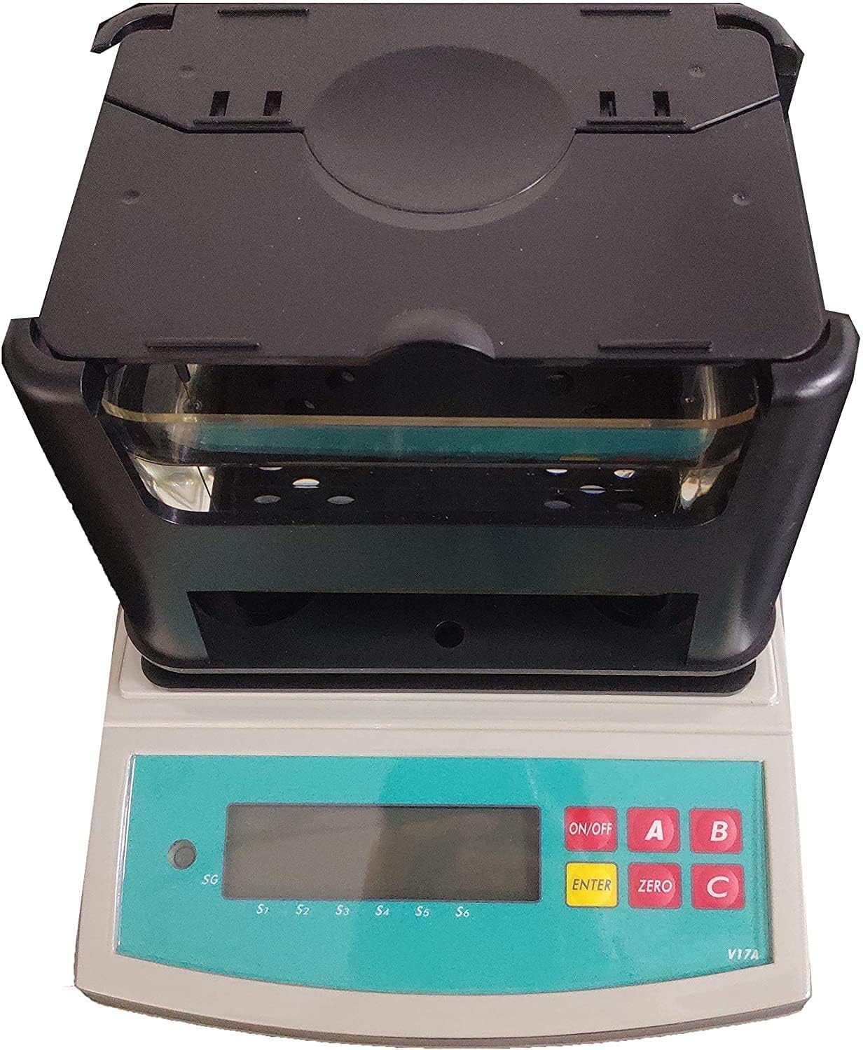 Digital Solid Densitometer Rubber Solid Density Meter Electronic Solids Densimeter Density Measurement with Maximum Weight 900g Density Resolution 0.001 g/cm3 Weighing Precision 0.01g