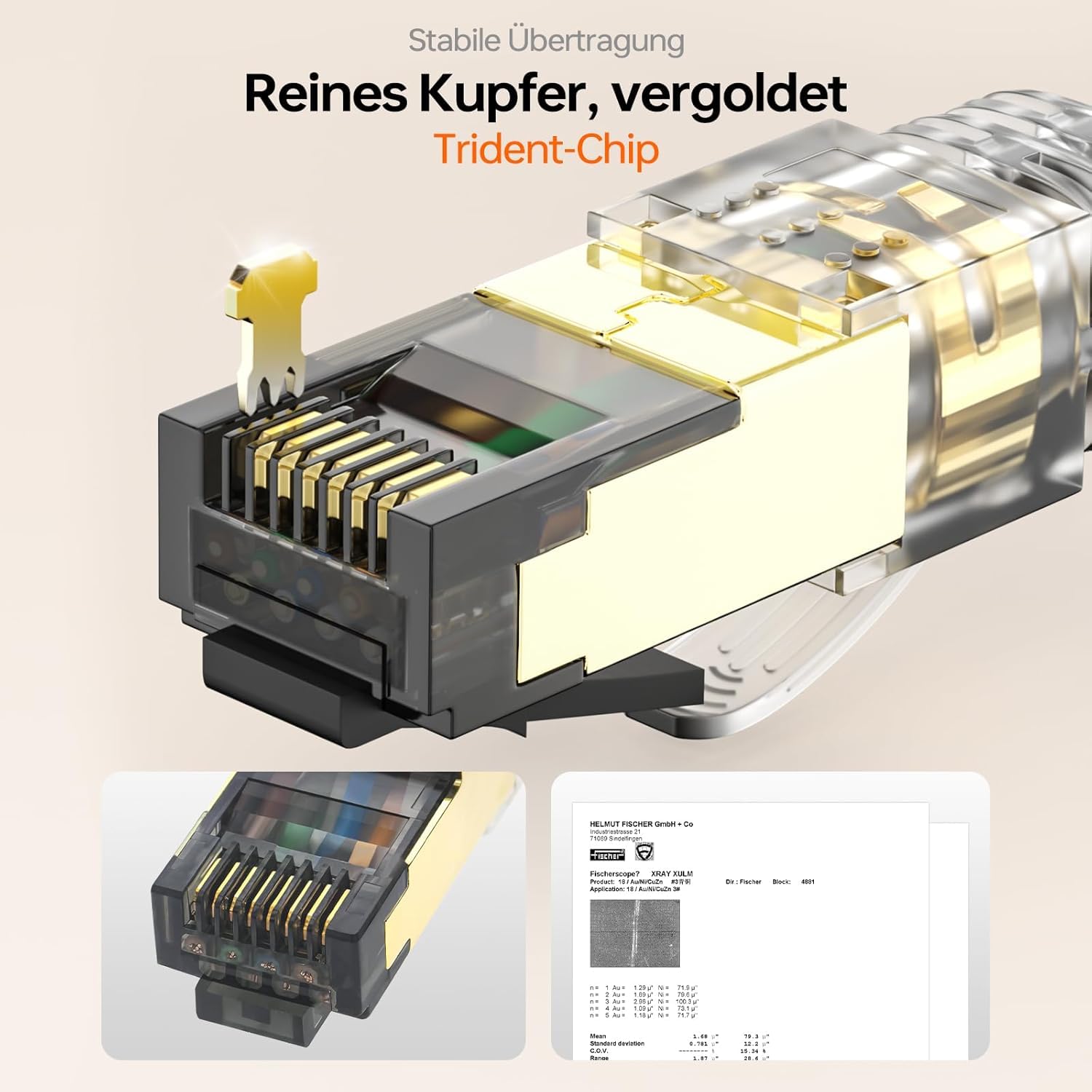 Câble réseau Ethernet Cat 8, 23 AWG, blindé S/FTP, 40 Gbps, jeu haute vitesse, étanche (10 mètres)