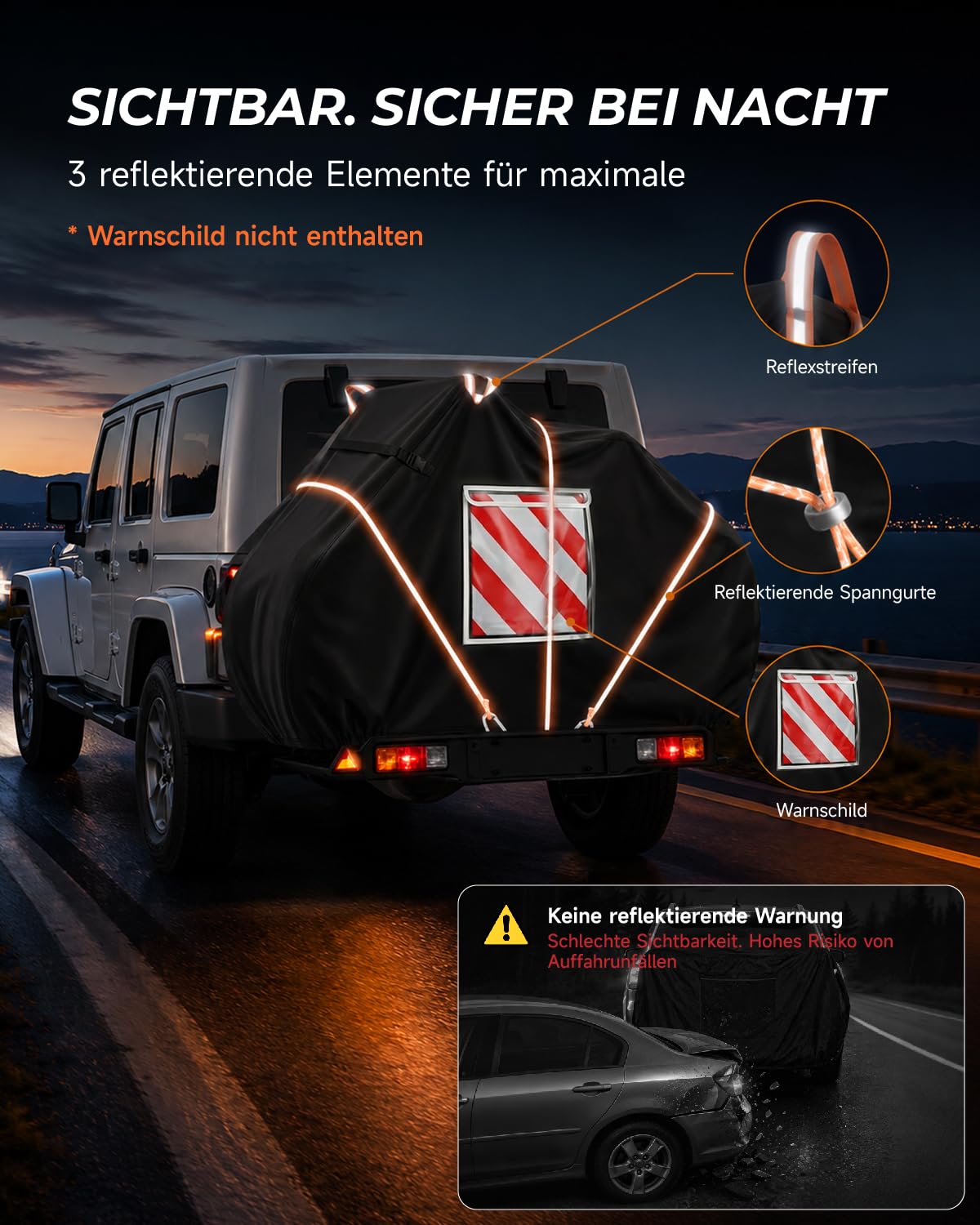 Fahrradabdeckung für 2 Fahrräder, Fahrradabdeckung Wasserdicht Winddicht | 600D fahrradplane, 210×80×115cm, Reißfestigkeit, mit 6M seil und aufbewahrungstasche, Tragbare, für Camping Autoreisen Umzüge