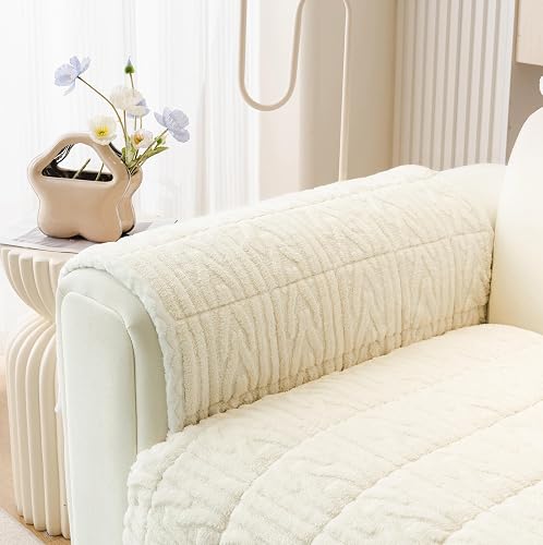 HANDONTIME Couch Cover for Dogs Washable, Fuzzy Sofa Cover for Pets Geometric Ja