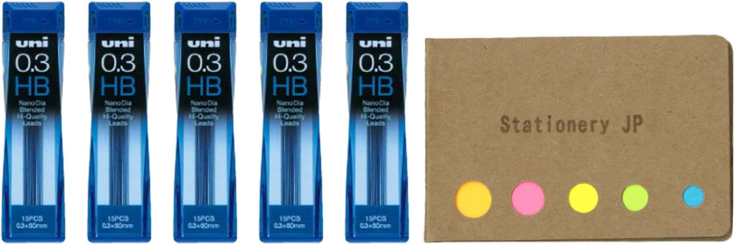 NanoDia Mechanical Pencil Leads, 0.3mm, HB, 5Pack, total