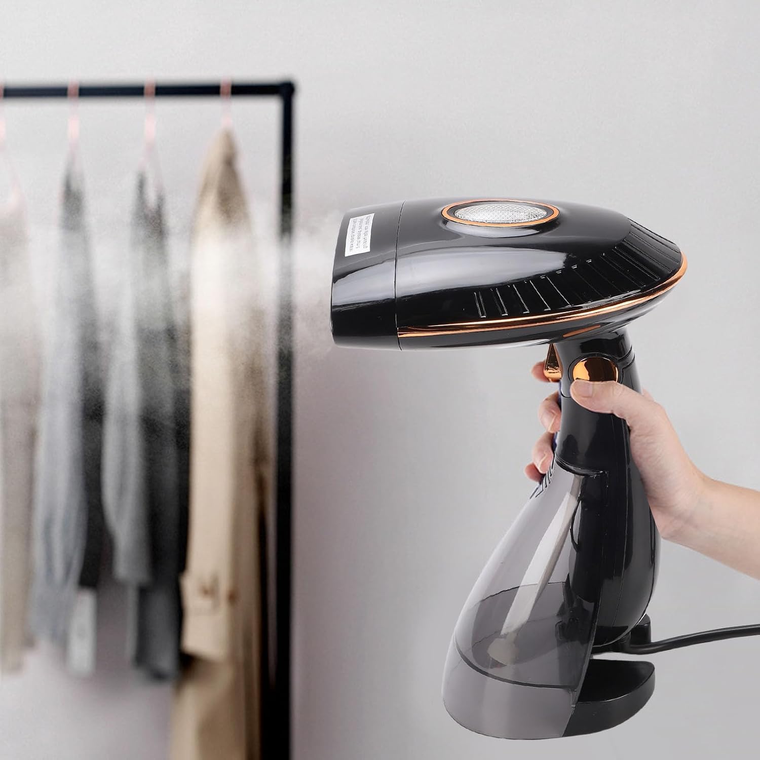 TOPINCN Portable Handheld Garment Steamer, Steam Iron Wet & Dry Ironing, Iron Steamer for Clothes, 45s Heating Foldable Steam Ironing Machine with 288ML Water Tank for Home Travel