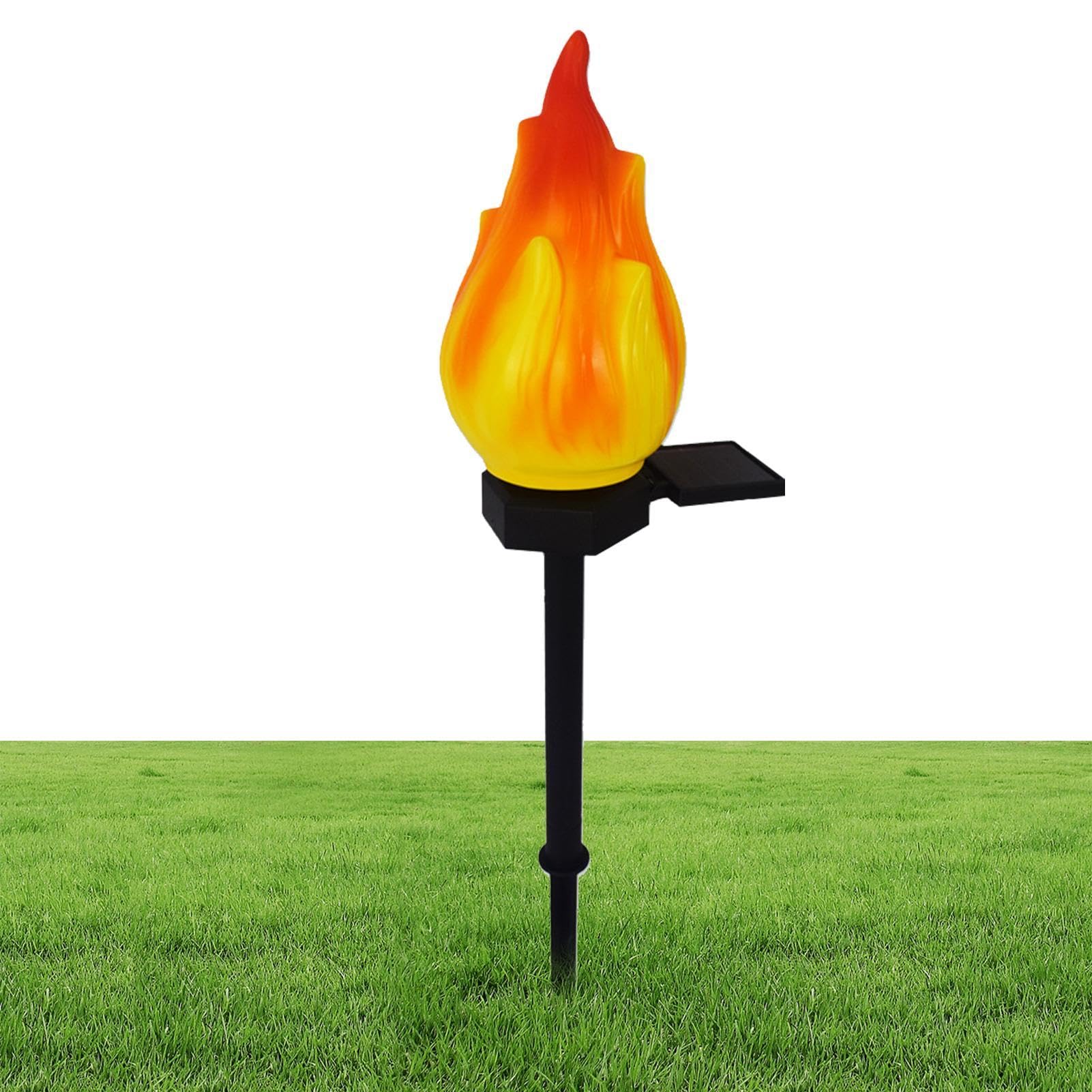 TQEBWUS Torch Lights for Outside,Super Bright Flame Torches with Flickering Flame - Super Bright Landscape Pathway Flame Torch Light for Outside Decor Lighting