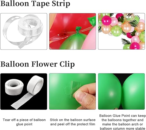 Miniatura 4 de Pllieay Soporte de arco de globos de 65 pies de alto con base 2 juegos de soporte de columna de globos de 787 pulgadas con base y punto de pegamento