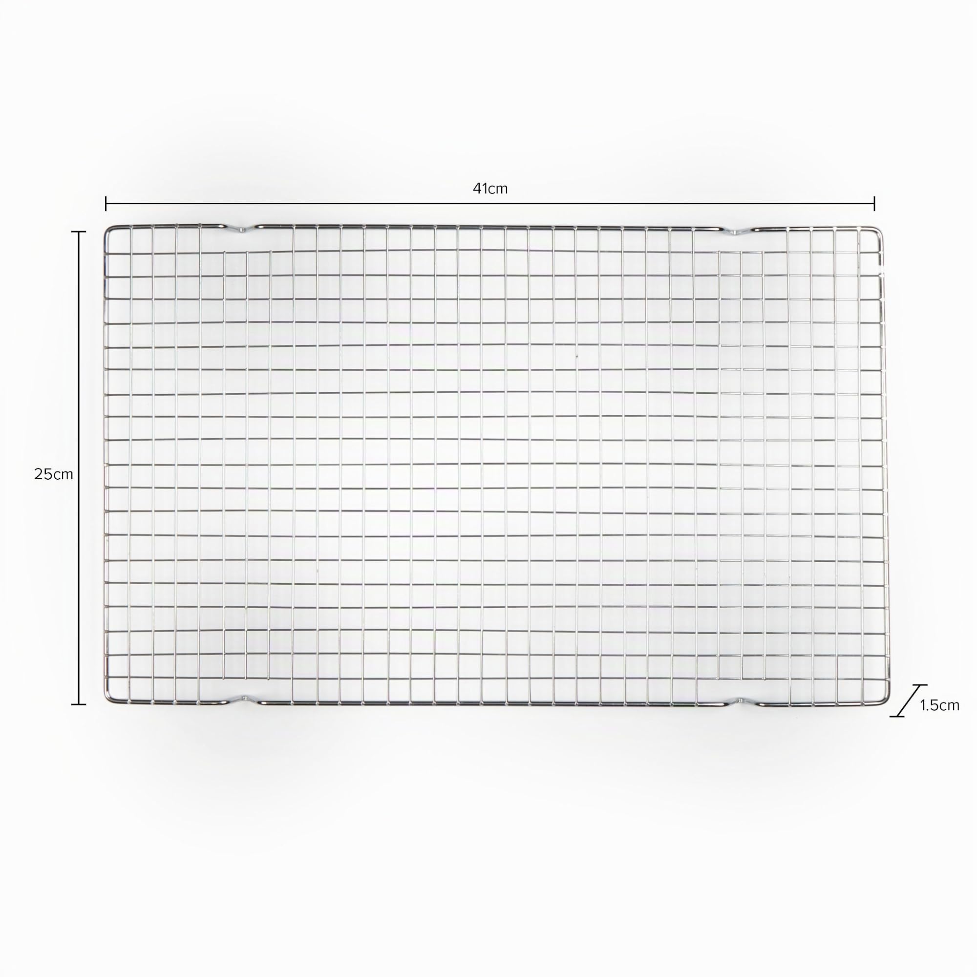 Salter BW12568EU7 Cooling Rack 41 cm Metal Wire Cake Tray for Baking, Large Carbon Steel Rack