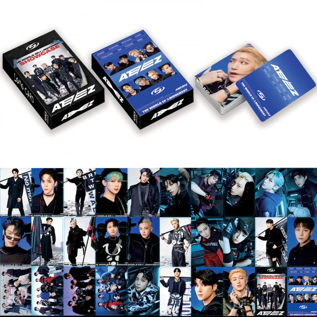 Album Stray Kids VPOUERY Lot De 55 Kpop ATEEZ Cards,ATEEZ Mini Cards,cartes Photo ATEEZ,ATEEZ Merch Photocards Set Kpop ATEEZ Cartes Photo Cadeau De Fans KPOP Gift Lomo Cards Merch Photocard Blackpink