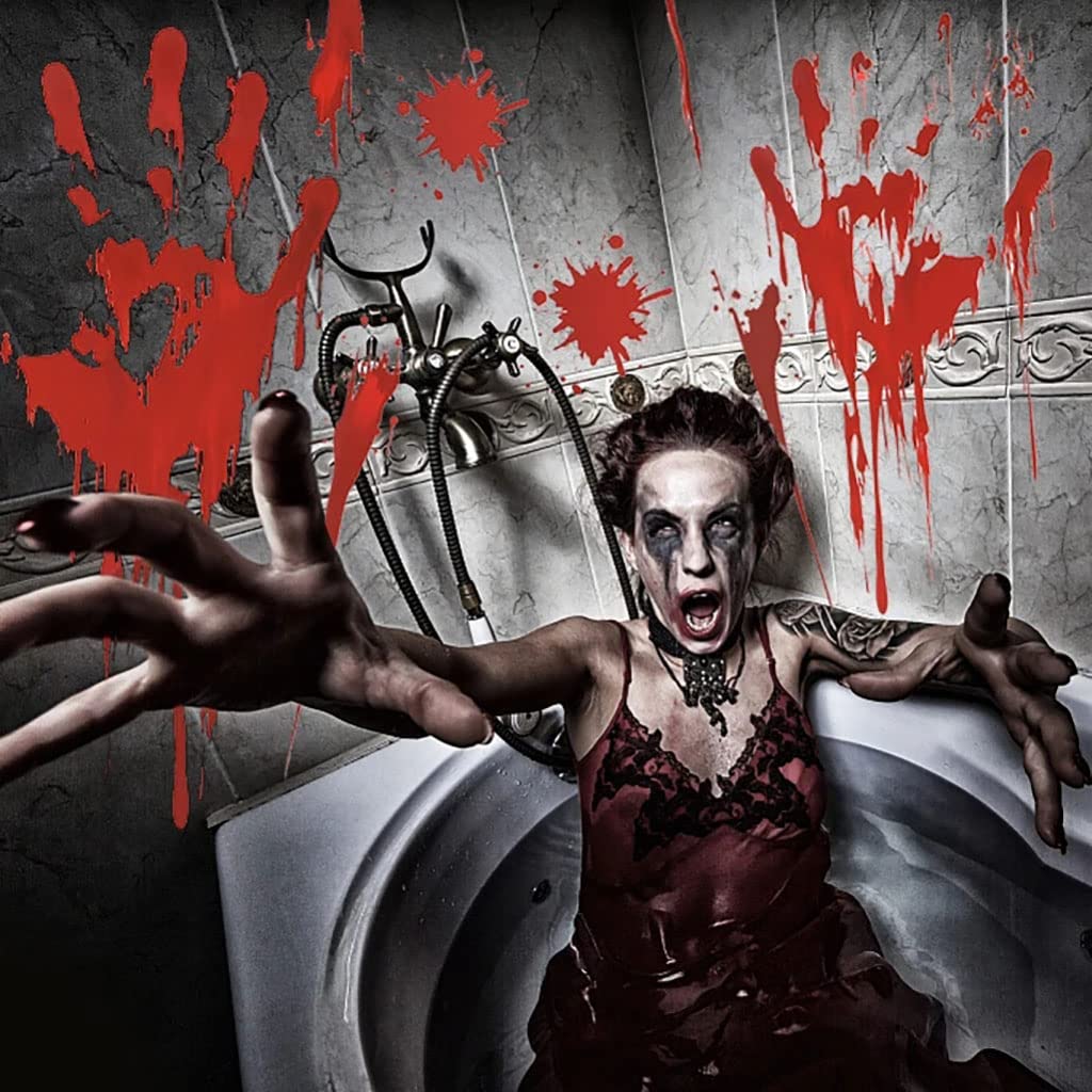 Halloween Fensteraufkleber 96x43cm - Gruselige Schattenfigur Deko