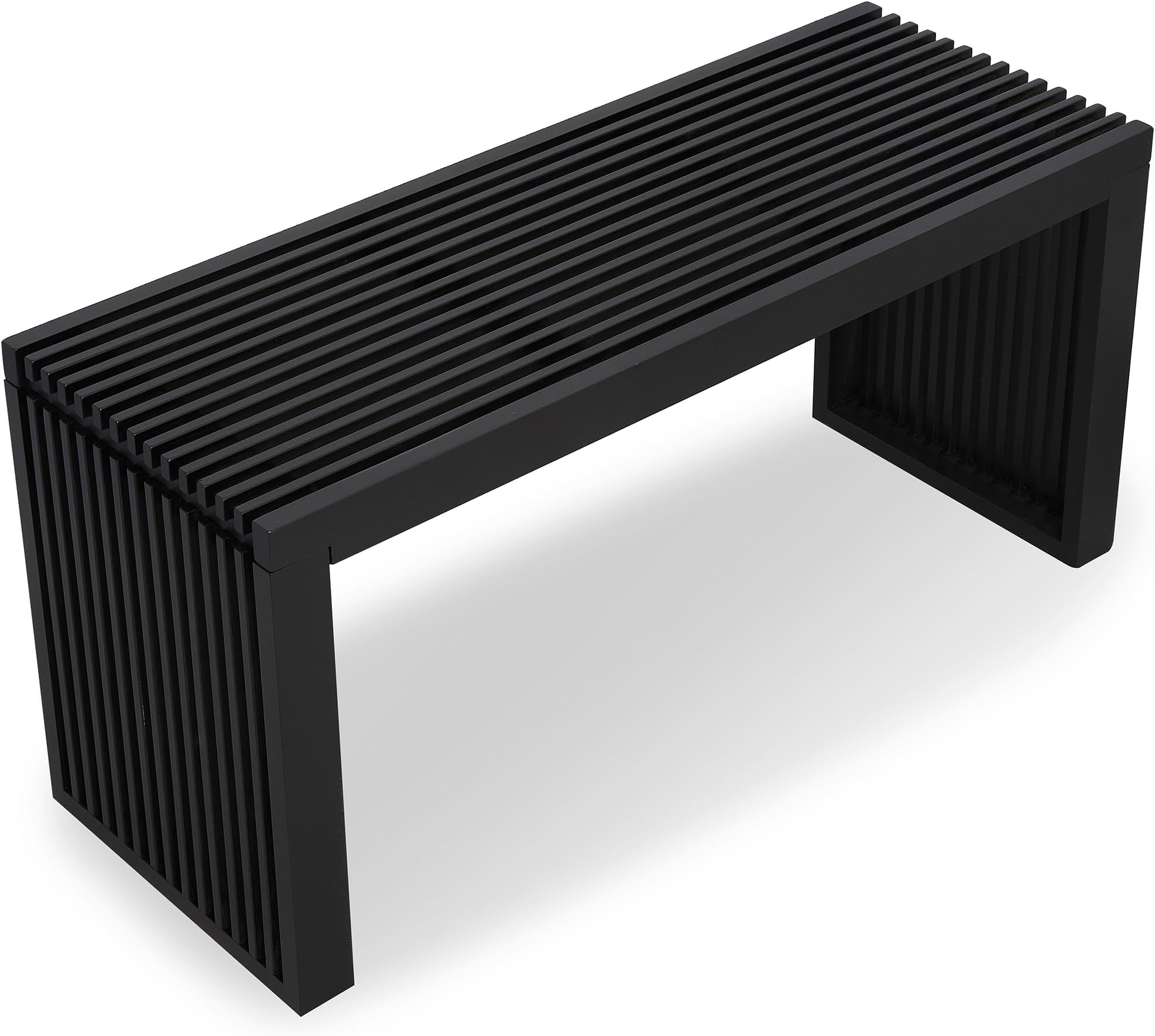 Costway 1 PCS Bamboo Dining Bench 36 Inches Long Entryway Bench Indoor Outdoor Solid Wood Bench - View #5