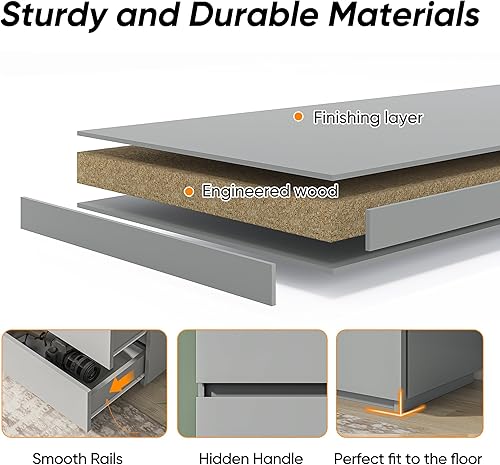 Miniatura 6 de furtble Cómoda apilable de 2 cajones, cubo de almacenamiento multiusos para dormitorio, armario de almacenamiento para entrada, sofá de mesita de