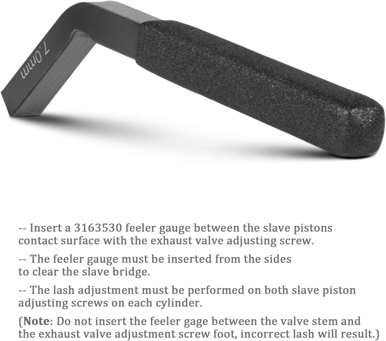 Yoursme Fit for Cummins ISX Engine Brake Adjustment Tool Jake Brake Feeler Gauge Alternative to 3163530 7MM 2PCS