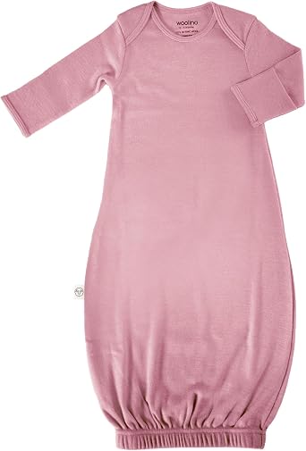 Woolino Infant Nightgown - 100% Superfine Merino Wool Baby Gowns - Newborn Sleeper Gown for Boy & Girl