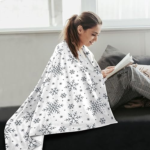 Miniatura 6 de KLL Christmas Snowflakes Plush Blanket 50"x60" Cozy Spring Blanket for Living Room, Couch, Living Room