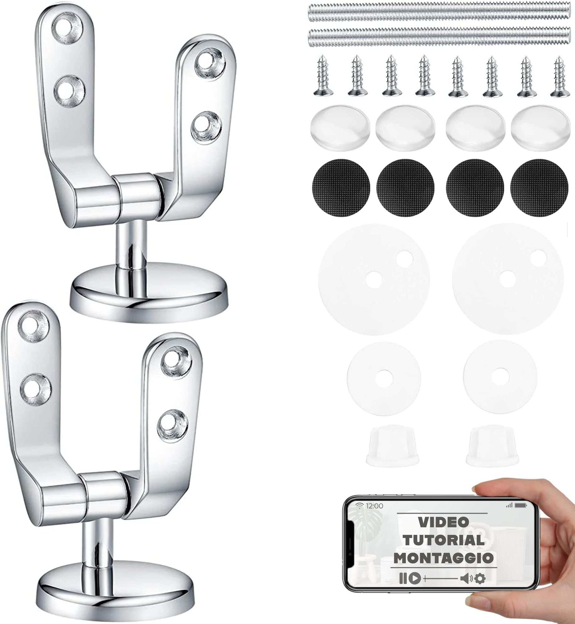 Set Di 2 Bulloni Per Coperchio Del WC, Viti M8 In Acciaio Inox Con - Foto 6