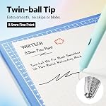 Writech Retractable Gel Ink Pens: 8ct Black Ink 0.5mm Fine Point Tip Pen Comfort Grip Smooth Writing with Aesthetic Gradient Color Barrel for Journaling Note Taking Sketching No Bleed & Smear