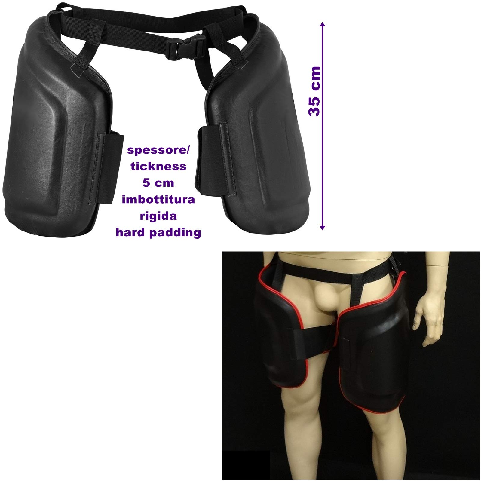 mmasport Corpetto Scudo Maestro Low Kick Protector colpitore per calci Bassi