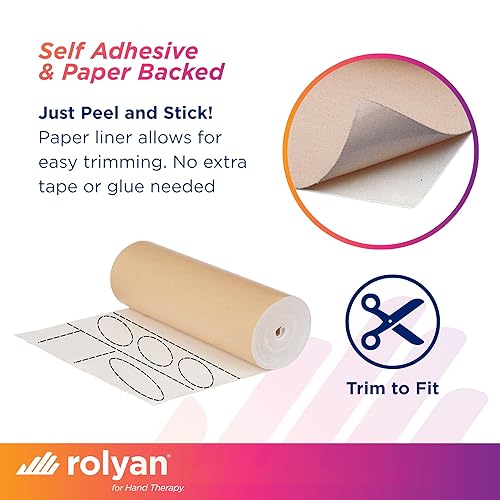 Miniatura 3 de Rolyan 52945 Moleskin sin látex, beige, 9" x 4 yardas