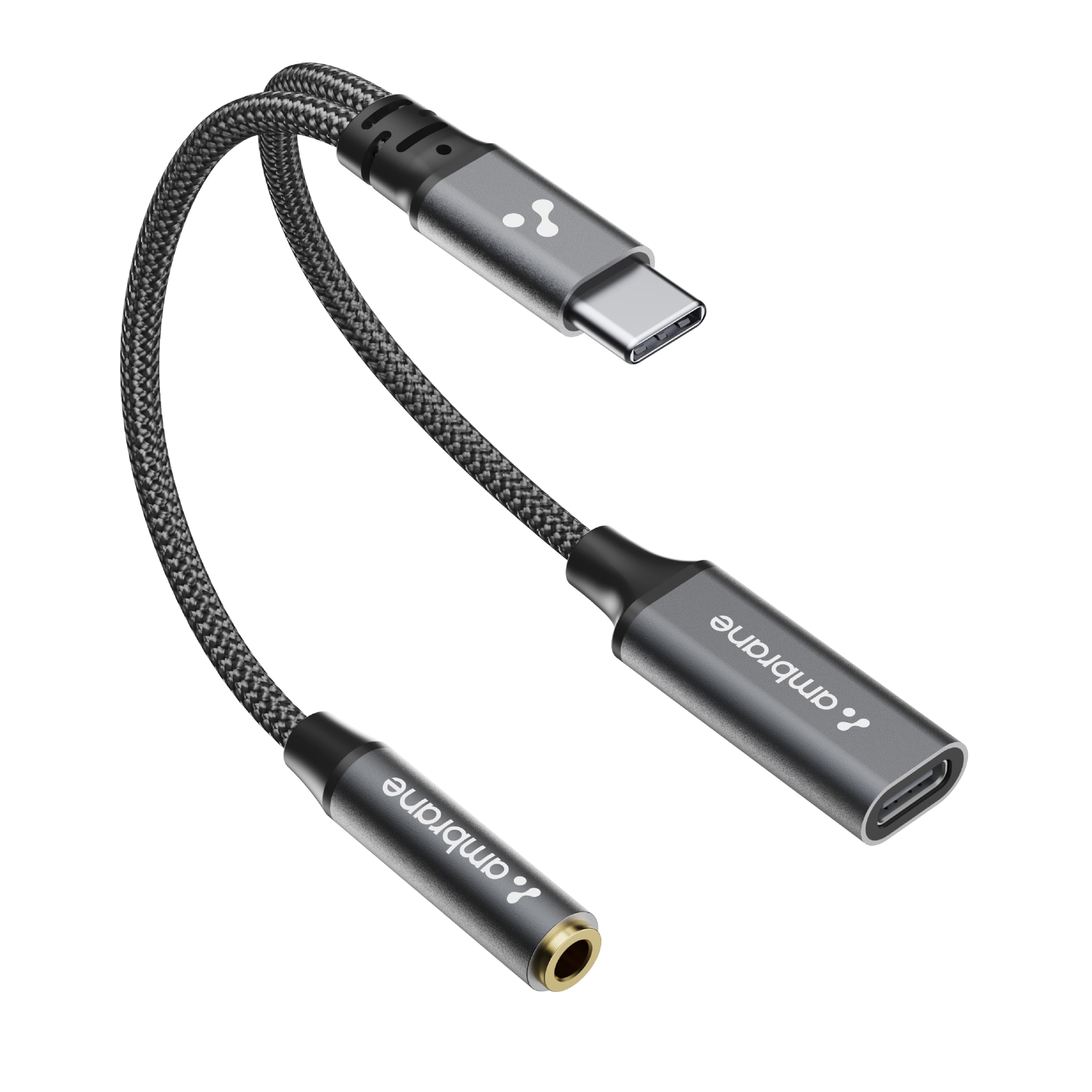 AMBRANE 2 in 1 Type C to 3.5mm AUX/Lightning to AUX, Audio Jack Connector with DAC Headphone Converter, Works with iPhone 15+ Series Galaxy S23/S22/S21 & Other Type C Phones & Laptops (AOTG-CX2)-picture-19