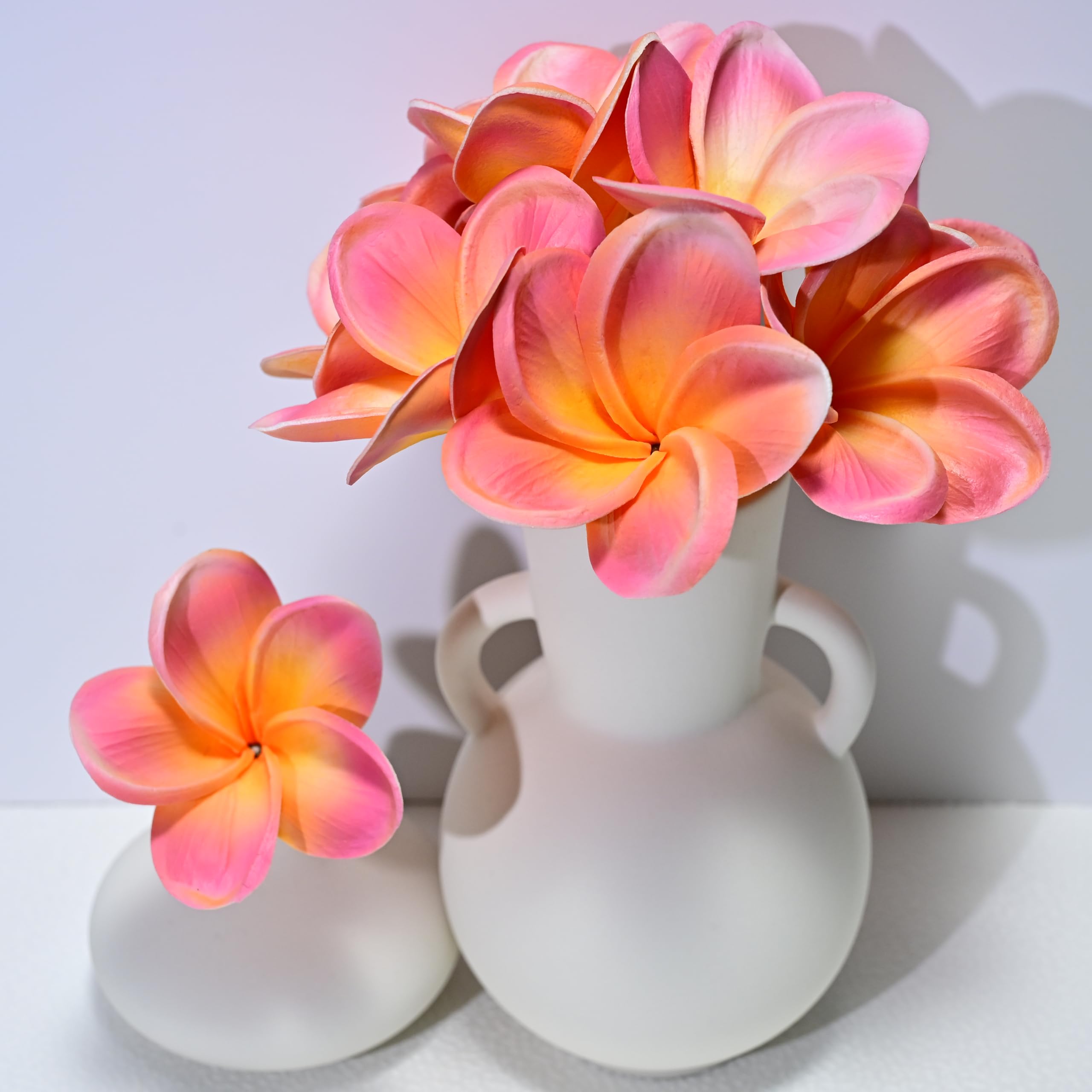 FaFaVila 10pc Plumeria Frangipani PU Flowers