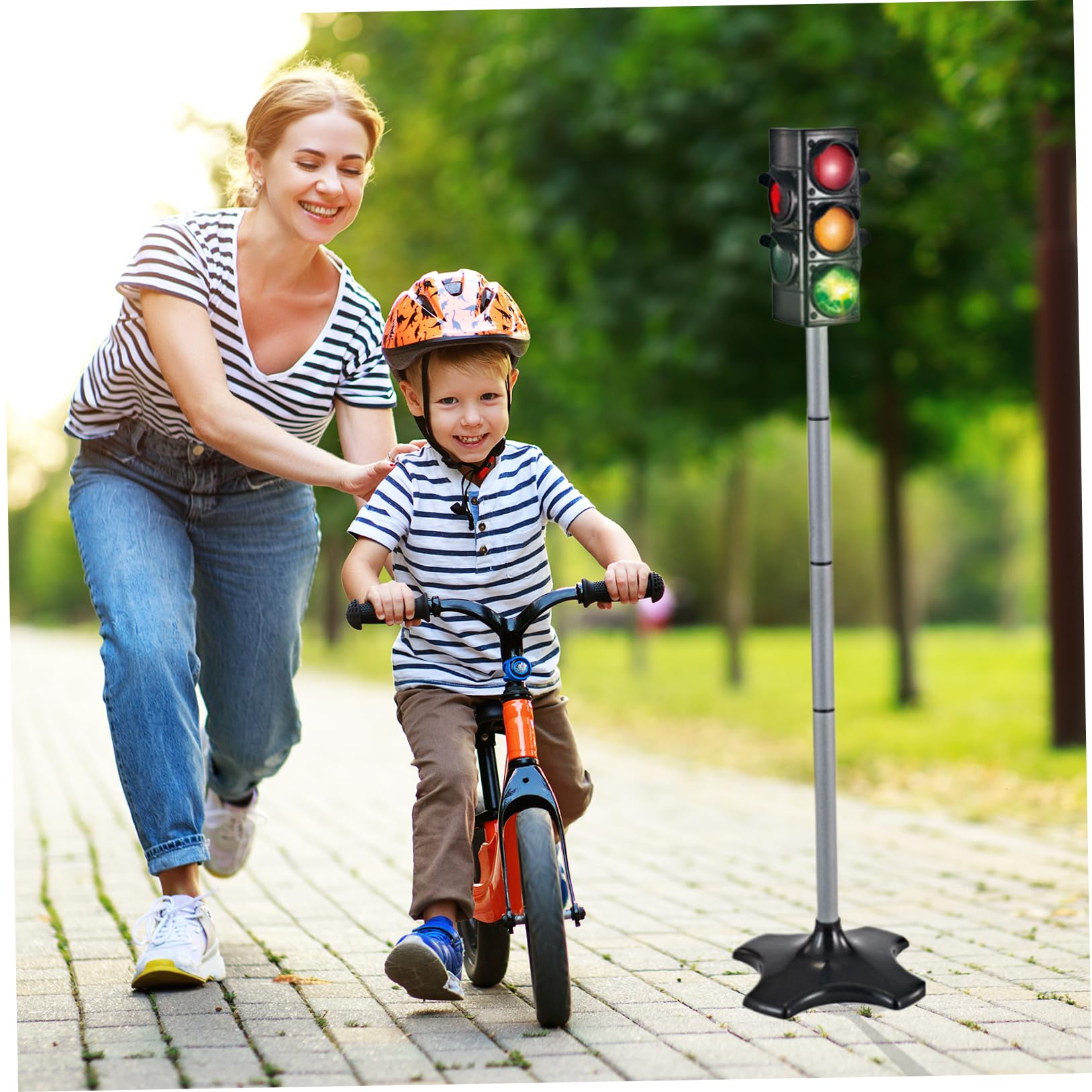 Giocattolo semaforico: 49'' con Suono e Luce modalità Manuale/Automatica Realistico Alimentato a Batteria Educativo di Sicurezza per Bambini