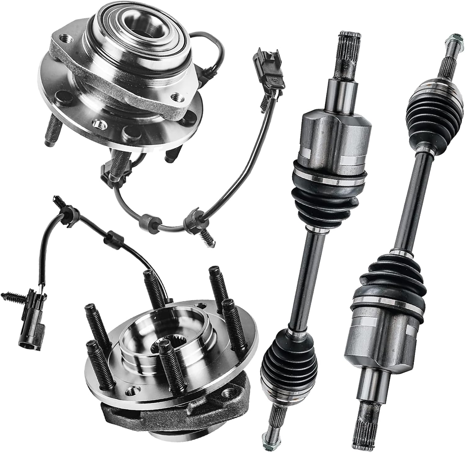 AUTOCLUB 4WD Front CV Axle and Wheel Bearing Hub for 2002-2009 Chevrolet Trailblazer GMC Envoy XL XUV EXT 02-04 Bravada 05-09 Buick Rainier 2003 2004 2005 2006 2007 2008 Replacement 60-1345 513188