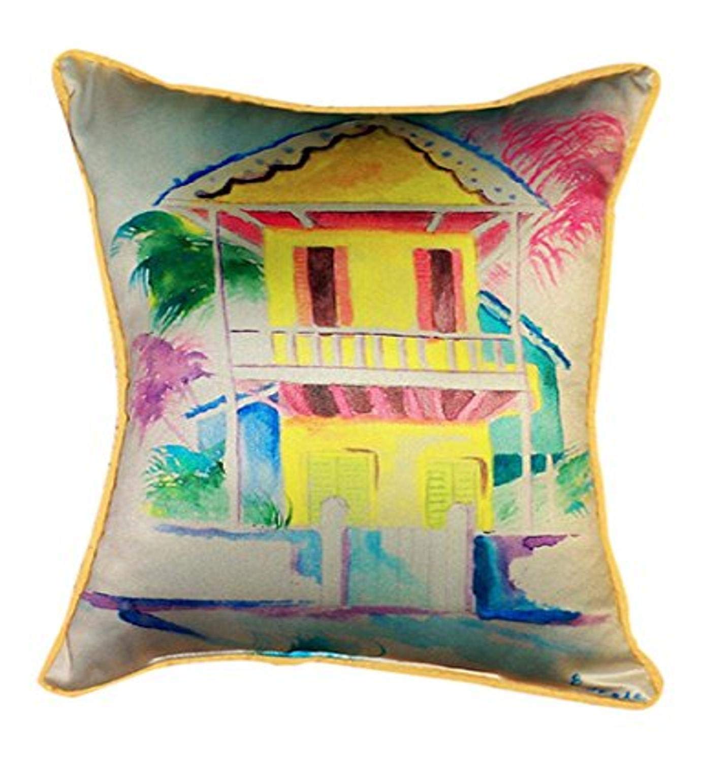 BETSY Drake W. Palma Hut amarillo almohada, 16 "x 20"