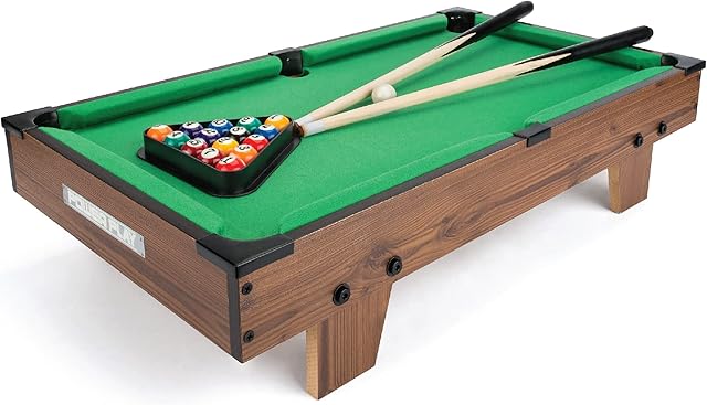 Power Play Table Top Pool Game, 25 Inch, green/brown