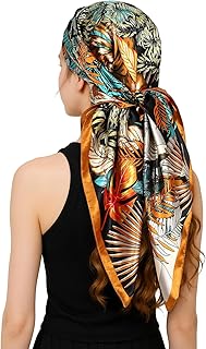 Head Scarf for Women Like Silk Satin Scarf for Hair Wrapping at Night Ba...