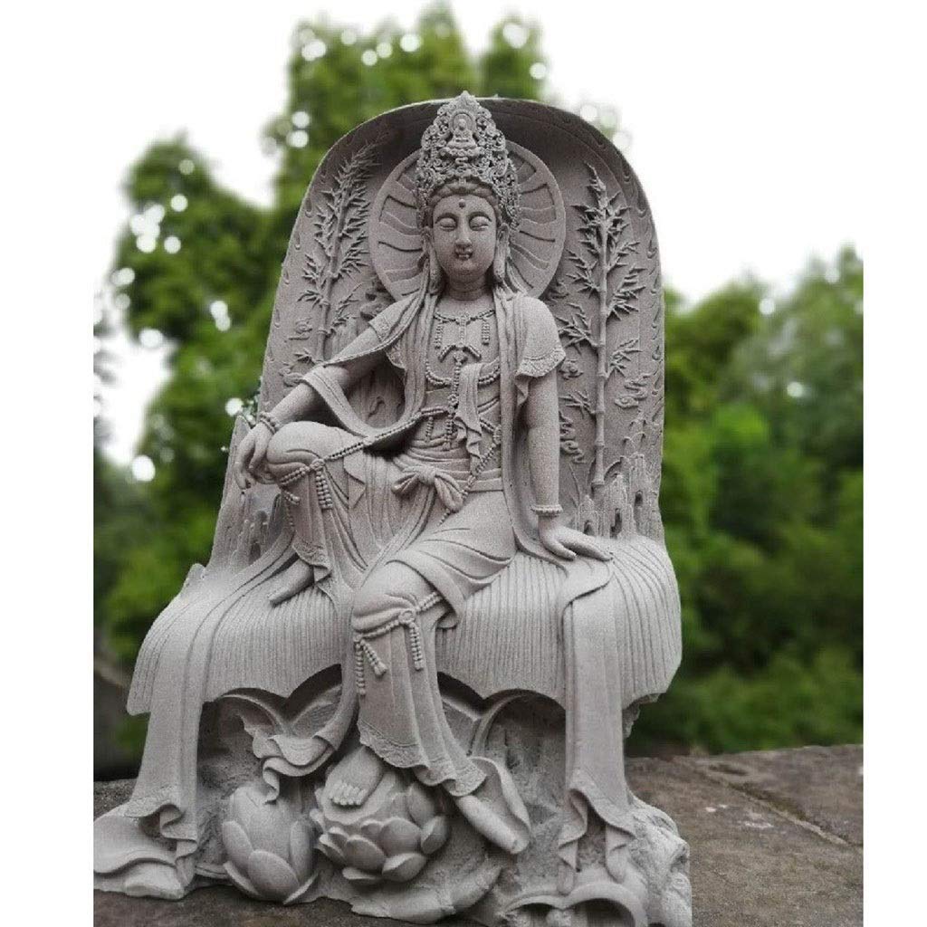 石彫仏像 Amazon.co.jp: 1個の石座仏、石彫り観音仏像、手作り仏彫刻工芸品風水