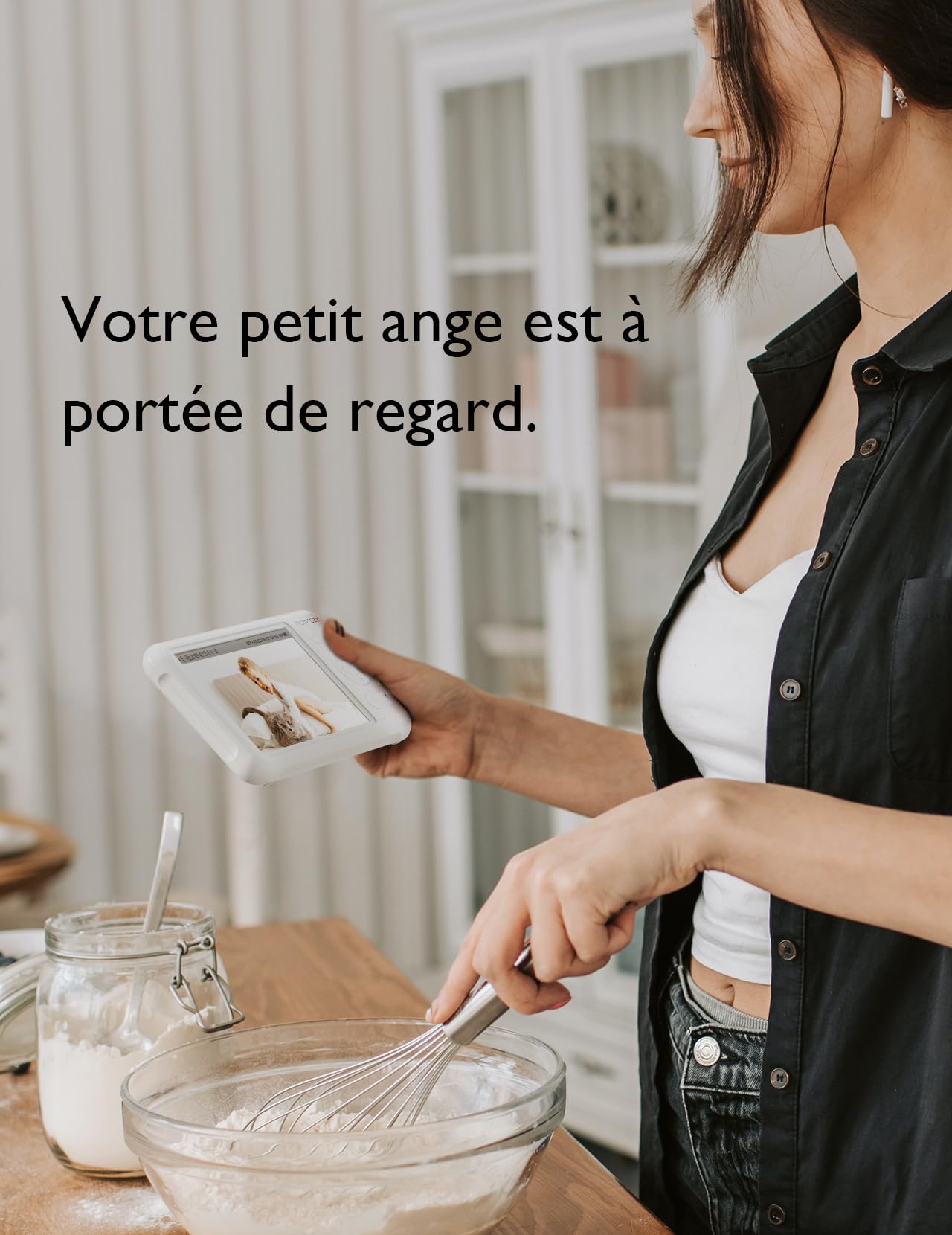 momcozy Babyphone avec caméra Écran 5 Pouces HD 1080P Moniteur bébé sans WLAN Batterie 5000 mAh Audio bidirectionnel Mode Vox IR Vision Nocturne Objectif Grand Angle Portée 960 Pieds BM01