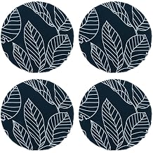 Stool Covers Round,4 Pack Stretch Round Bar Stool Covers Washable Bar Stool Seat Covers Stool Cushion Slipcover Elastic Bar Chair Covers for 13-20 Inch Chair Blue