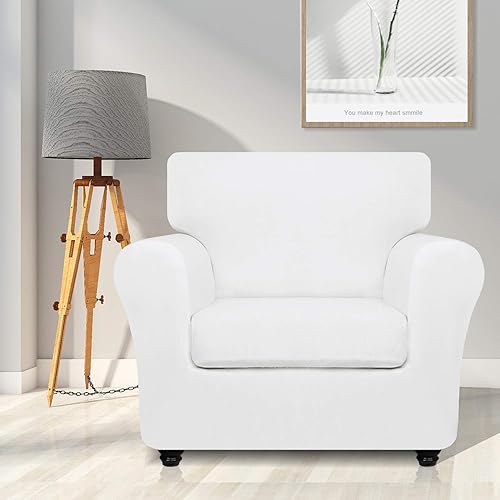 Miniatura 2 de ZNSAYOTX Fundas para silla de lujo con brazos, 2 piezas, fundas elásticas para sillas de sala de estar, funda gruesa y suave, antideslizante,