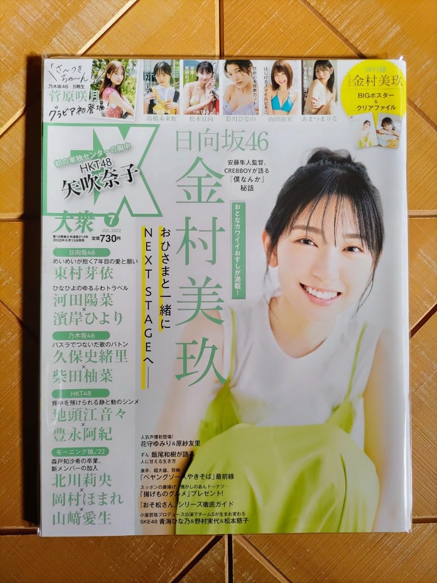Amazon.co.jp: EX大衆 2022年7月号 金村美玖 日向坂46 W付録 BIG