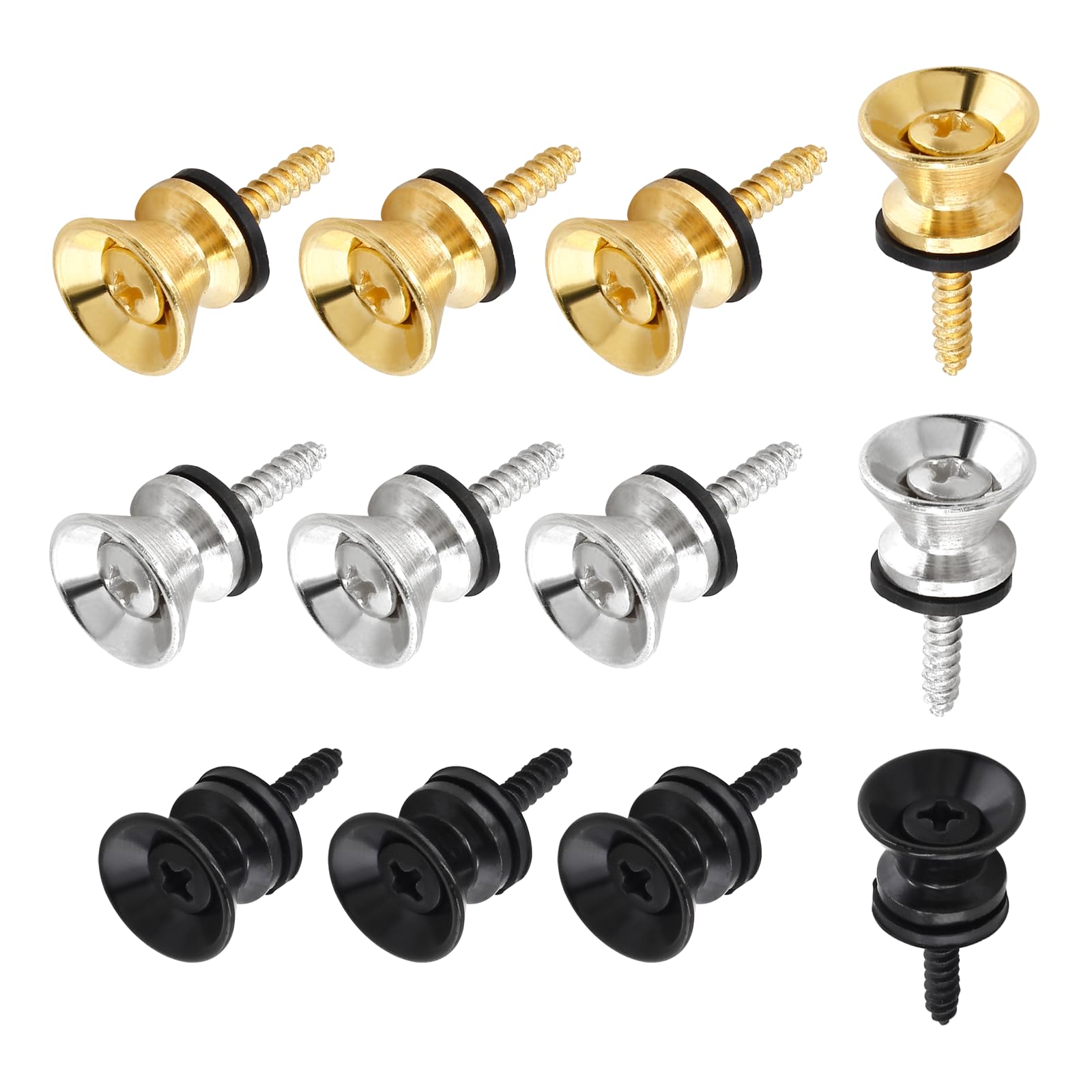 Prefox 2Pc Guitar Strap Locks System Parts Bass Guitar Strap Locks Blocks Guitar Parts Accessories Sent