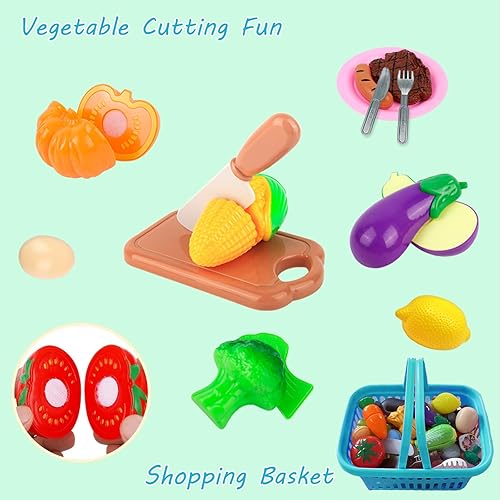 Miniatura 5 de Holycco Juego de accesorios de cocina, juego de cocina para niños con ollas y sartenes de juego, juego de cocina de campamento, accesorios de cocina