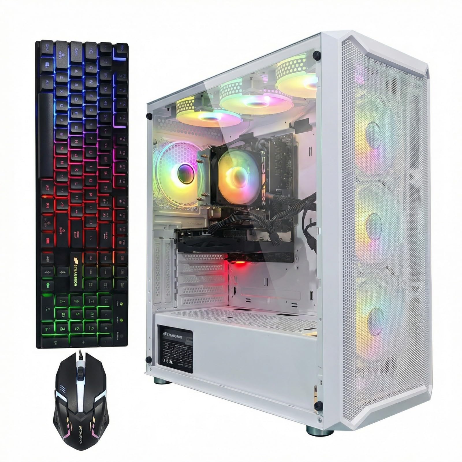 STGAubron Gaming PC Desktop Computer, AMD Ryzen 7 5700X up to 4.6G