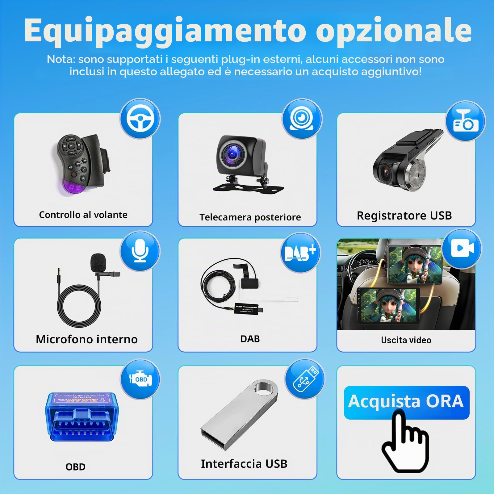 4GB+64GB Autoradio per Ford Focus II/S-MAX/MONDEO 9/GAL con Wireless Carplay, Audio Bluetooth Touchscreen da 7 Pollici con Navigazione GPS/Collegamento a Specchio/WIFI/EQ/RDS/HiFi + Telecamera