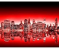 Vista 20 de artgeist Mural de pared Nueva York, 77 x 61 pulgadas, adhesivo autoadhesivo para pared, diseño de foto extraíble, decoración del hogar, paisaje