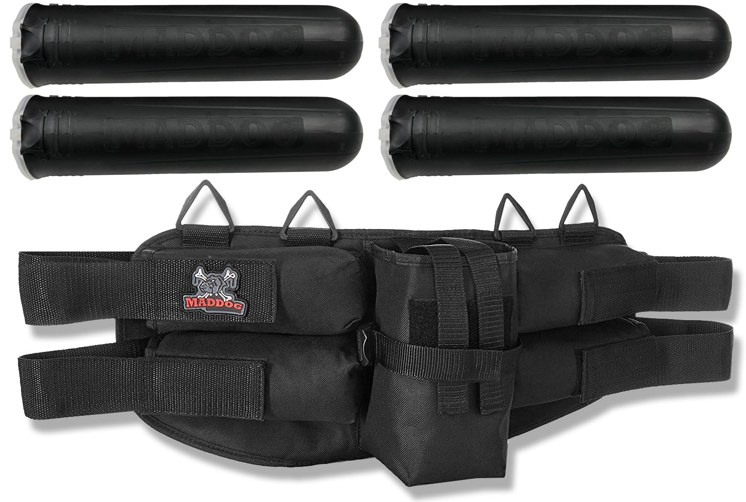 Sponsored Ad - Maddog 4+1 Entry Level Paintball Harness Pod Pack Belt with HPA CO2 Tank Holder Pouch | Includes (4) Paintball Pods