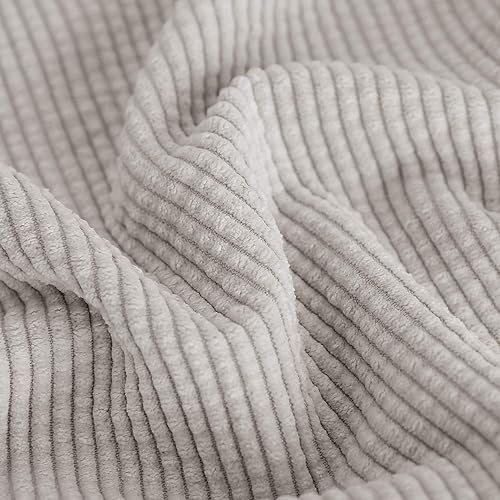 Miniatura 6 de Deconovo Fundas de cojín decorativas para cama, sofá, 20 x 20 pulgadas, 1 unidad, gris claro