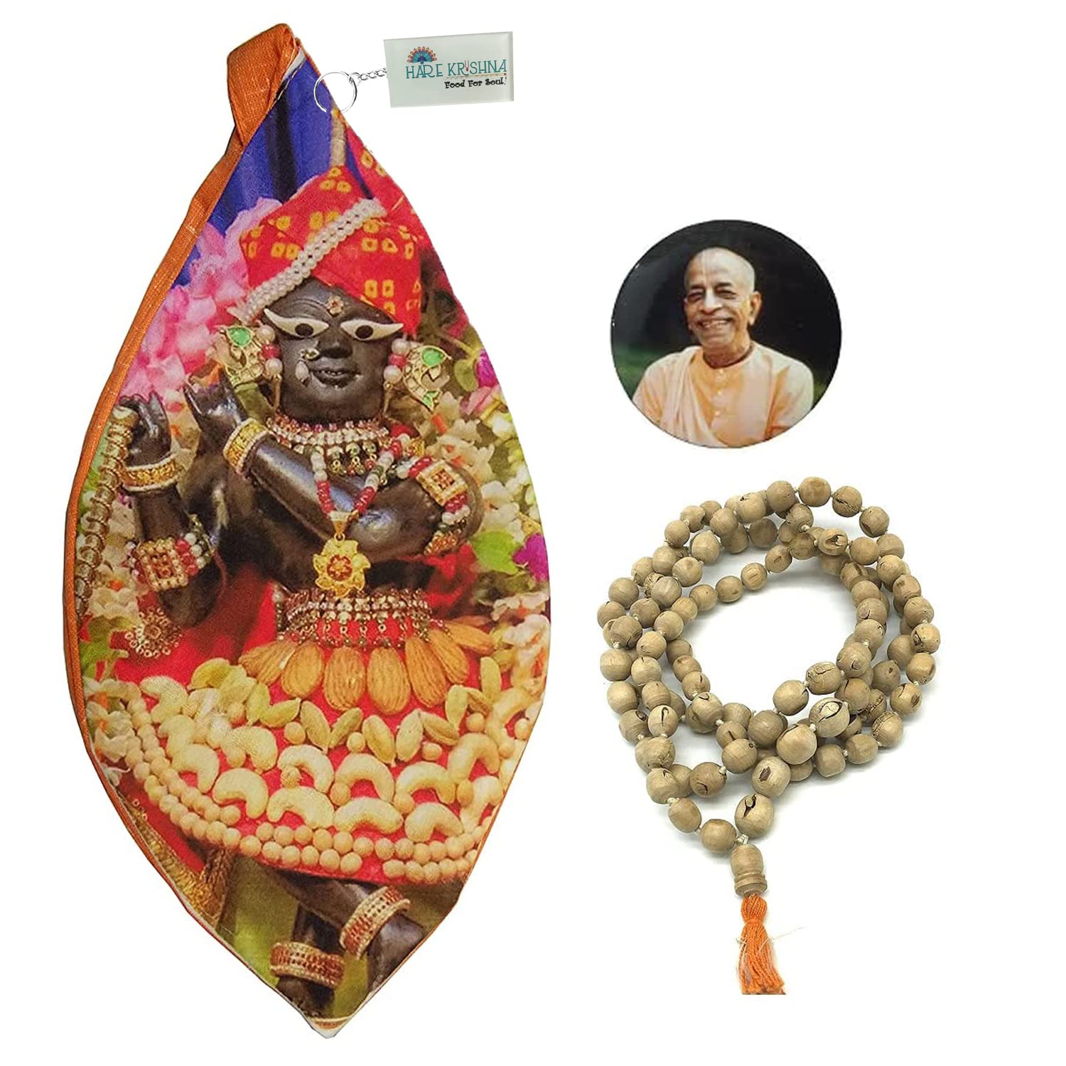 EDZZEL Hare Krishna Japa Mala Tasche - Baumwollperlen Tasche Für Meditation & Yoga