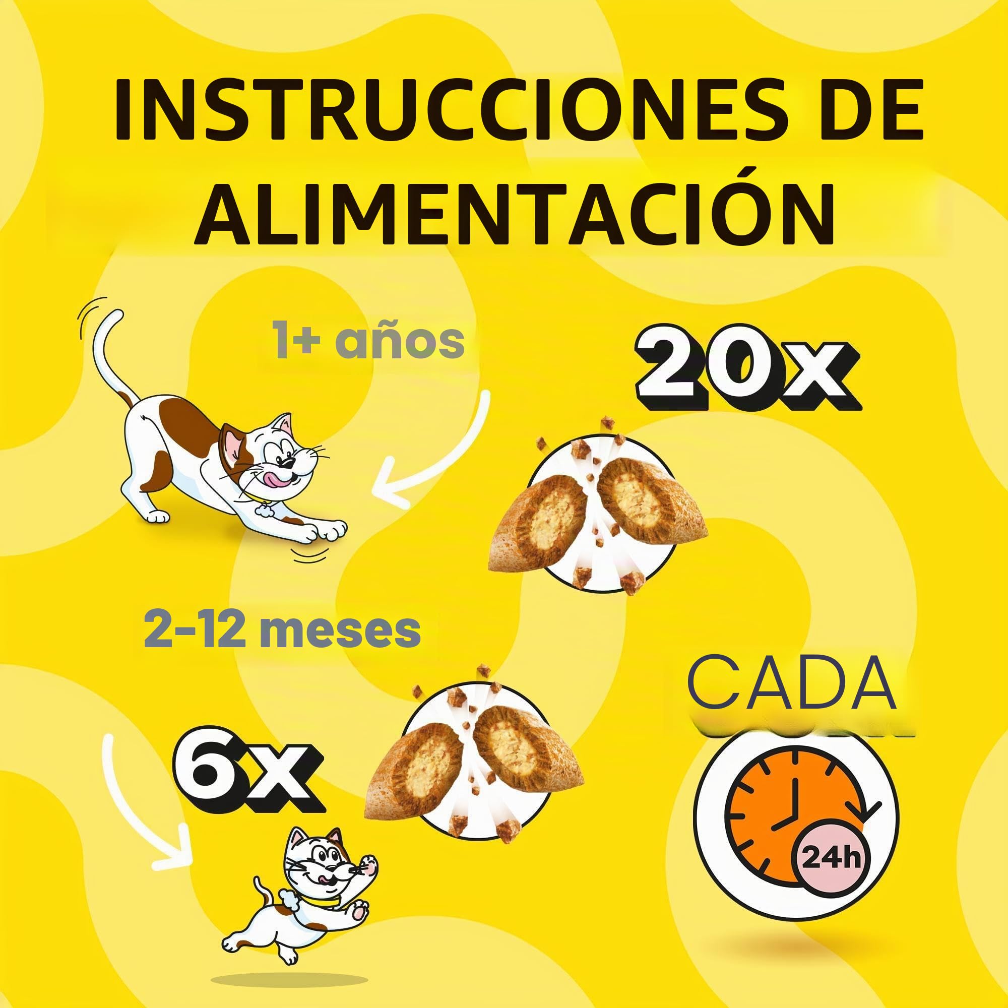 Catisfactions Snack para Gato, Formato de Reserva 700 g con Sabor a Pollo, 2 Tubos Maxi de 350 g Cada uno