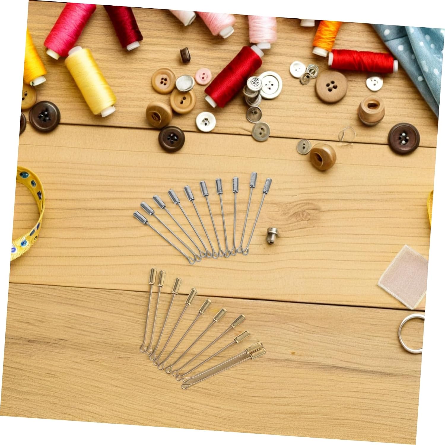 Ipetboom 20sets DIY Jewelry Making Safety Pins Metal Brooch Pins for Suit Tie Hat Accessory Elegant Design for Costumes