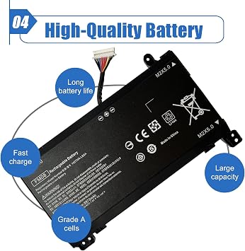 FM08 922752-421 922976-855 Laptop Battery Replace for HP OMEN 17-AN013TX 17-AN014TX 17-AN014NG 17-an008ur Series Notebook TPN-Q195 HSTNN-LB8B HSTNN-LB8A 14.4V 86Wh 5973mAh (16-PIN Connector)